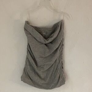 Sale! Mossimo Supply Co. Ruched Cotton Tube Top, Size S/P, Grey